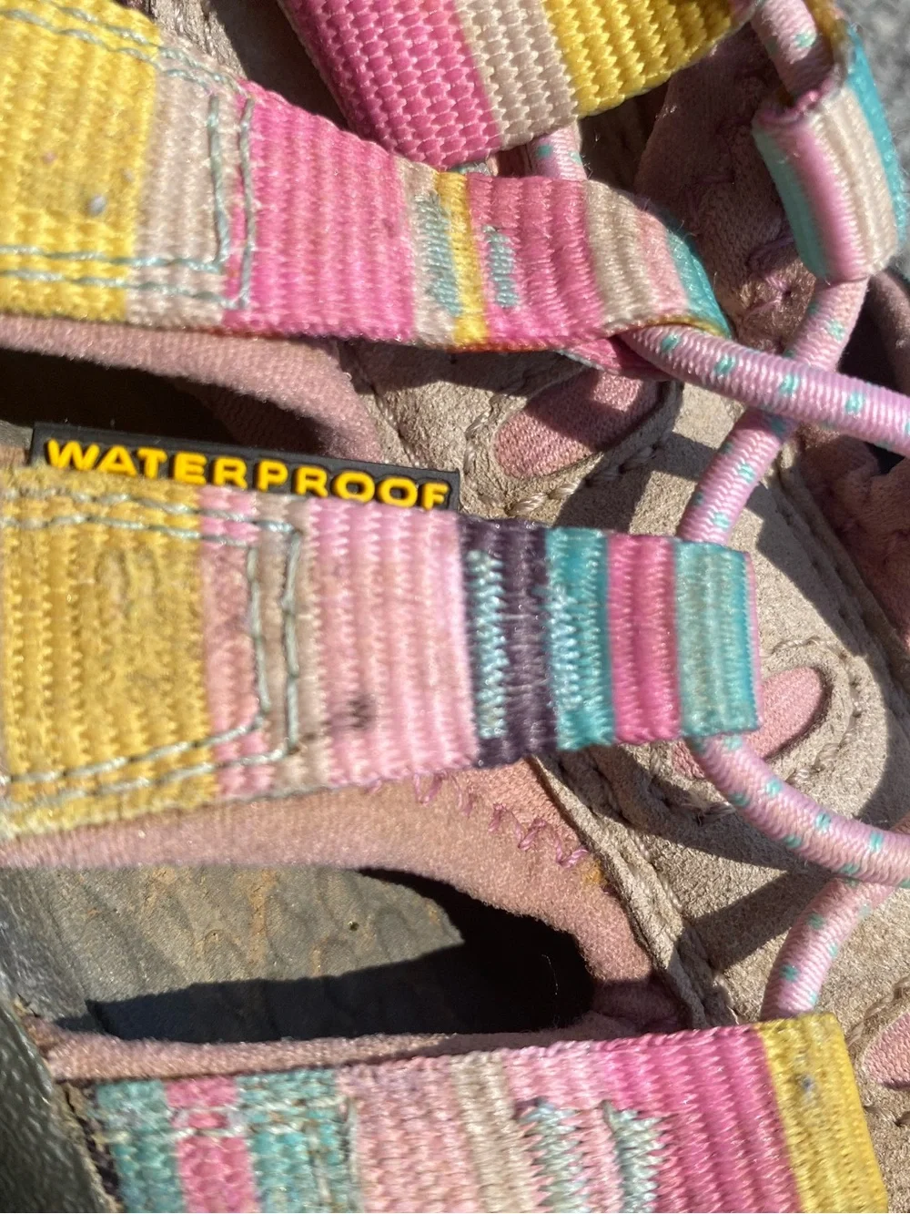 KEEN Kids Newport H2 Waterproof Sandals Pink Pastel Rainbow Stripe